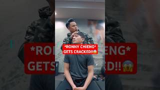 RONNY CHIENG GETS CRACKED‼️😱 neckpain Chiropractic Trending Short [upl. by Ettennaj918]