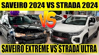 NOVA FIAT STRADA ULTRA 2024 VS NOVA SAVEIRO EXTREME 2024 [upl. by Azerila]