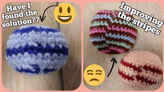 Crochet in the round  Amigurumi Ball  how to get a neater colorchange [upl. by Uhile999]