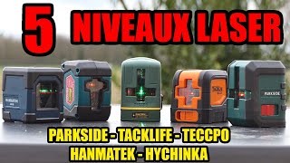 Niveau laser en croix LIDL PARKSIDE PKLL 8 A3 TECCPO TDLS09P TACKLIFE SCL01 HANMATEK [upl. by Eneirda629]