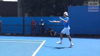 NDjokovic Forehand In Slow Motion HD [upl. by Millburn]