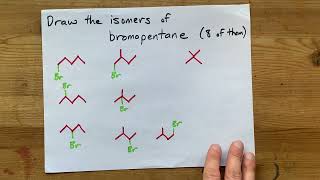 Draw the isomers of bromopentane [upl. by Atsirhc]