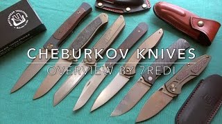 Cheburkov Knives Overview  Tukan Scout Paik Strisch Russki Poputshik and a Prototype [upl. by Kirtley547]