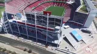 Drones view of Levis Stadium [upl. by Eeslek]