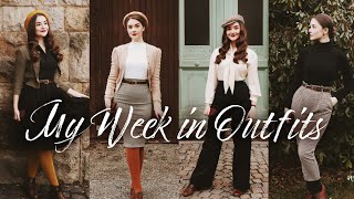 My Week in Outfits 2  Vintage Fashion Inspo [upl. by Corsiglia654]