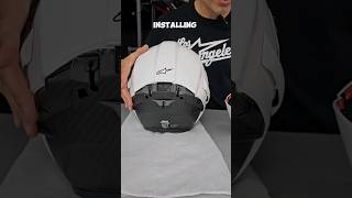 Installing a Race Spoiler on the Alpinestars R10 Helmet HowTo Tutorial alpinestars helmet shorts [upl. by Ynaffit979]