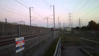 Southeastern High Speed Class 395 Javelin Speeding Pass Rainham For Sandwich and Ramsgate 281014 [upl. by Neerual]