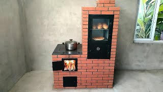 How to build a wood stove combined with a 3 storey oven to heat food very effectively [upl. by Avehsile874]