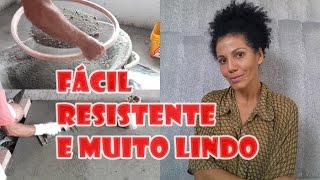 Cimento queimado que imita porcelanato [upl. by Llerrehs206]