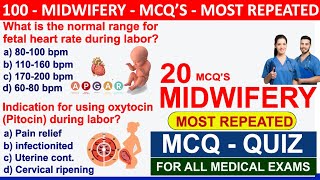 Top 20 midwifery nursing mcqs  midwifery questions and answers  midwifery interview midwifery [upl. by Attirehs]