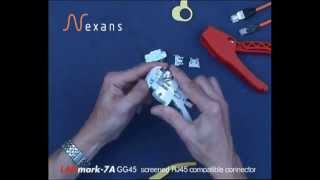 How to terminate a Nexans LANmark7A GG45 Category 7A connector [upl. by Haret]