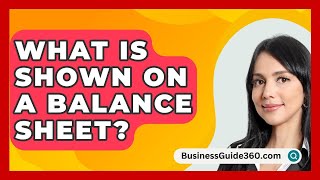 What Is Shown On A Balance Sheet  BusinessGuide360com [upl. by Ynnavoig]