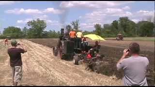 Steam Tractor Plowing in Mason MI 2012 Pt 2 [upl. by Aissatan]