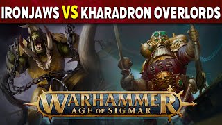 Ironjaws vs Kharadron Overlords Age of Sigmar Battle Report [upl. by Caves]