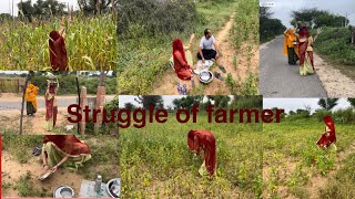 आज चले हम खेतों की ओर and पूरे दिन खेत में काम किया ।। Struggle Of Farmer’s Life 🙏🏻🥗 [upl. by Riley]