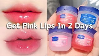 HOW I GOT PLUMP  SOFT PINK LIPS IN 2 days naturally💋 [upl. by Penelope]