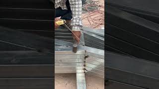 Welding Skills construction welding tools satisfying brickwall [upl. by Eillah]