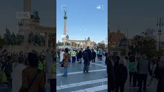 Heroes Square in Budapest  travel budapest hungary shorts [upl. by Lallage143]