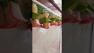 DIY Toran for NavratriDiwali bananaleaf navratrispecial ecofriendly floraldecor festivedecor [upl. by Ueihttam]