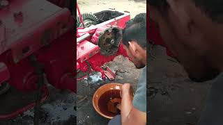 Mahindra 575 Di Tractor 🚜 brake liner fitting  mechanic shorts [upl. by Garik211]