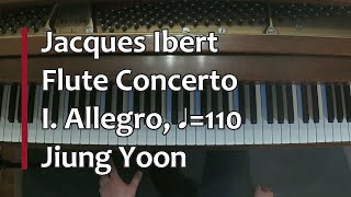 Piano Part Ibert Flute Concerto I Allegro ♩110 [upl. by Livvie]