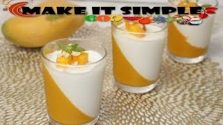 Mango panna cotta How to make simple mango pudding for parties dessert recipes from mango [upl. by Doelling252]