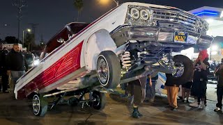 Chevrolet Impala LOWRIDERS HOPPING in Los Angeles California [upl. by Whitcomb]