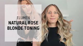 Natural Rose Blonde Toning Hair Color Service  Elumen  Goldwell Education Plus [upl. by Noxas]