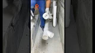 Bathroom drain pipe renovation construction Technology👍 [upl. by Anole]