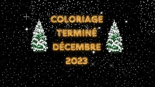 coloriage terminé décembre 2023 bonne année 2024 [upl. by Eymaj]