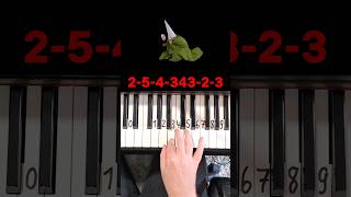 Crawly Green Gnome Wizard Meme Piano Tutorial shorts [upl. by Vivle]