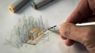 Sketch like an Architect Techniques  Tips from a Real Project [upl. by Kittie688]