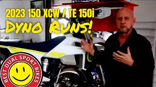 2023 KTM 150 XCW Husqvarna TE 150i horsepower in 4th and 5th gear with air fuel ratios [upl. by Kcirdla751]