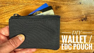 Sewing a pocket wallet  pouch  MYOG  DIY  EDC [upl. by Bonne]