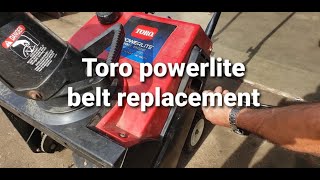 Toro powerlite belt replacement [upl. by Evette]