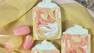 Summer Wedding Soap Favor cold process [upl. by Adis]