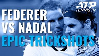 Epic Roger Federer vs Rafael Nadal ATP Trickshot Compilation [upl. by Erena824]