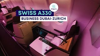 Swiss Business Class A330 Review Dubai  Zurich [upl. by Demetrius]