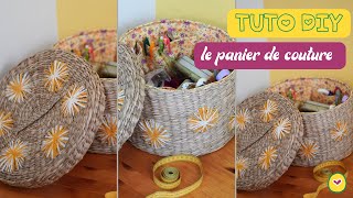 Tuto diy facile  fabriquer une boîte de rangement pour la couture à partir d’un panier [upl. by Verla]