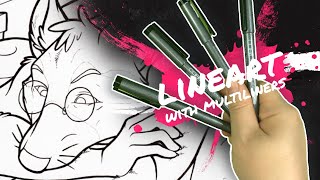 Copic Multiliner Technique  Lineart Tutorial [upl. by Griffy]