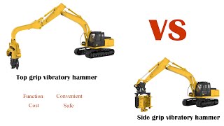 comparison of side grip and top grip vibratory hammer pile driver [upl. by Repmek]