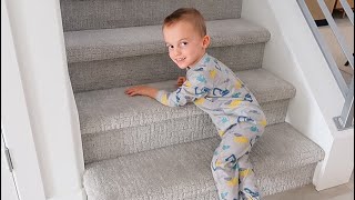 Our 4 Year Old with Cerebral Palsy Climbing the Stairs [upl. by Amek168]