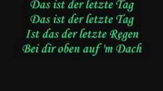 Tokio Hotel  Der letzte Tag lyrics [upl. by Sherwin]