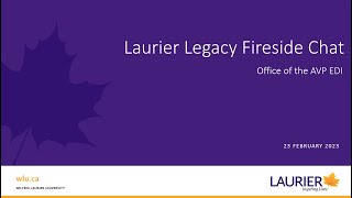 Laurier Legacy Fireside Chat [upl. by Michey]