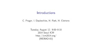 ICM2014 VideoSeries MN01 Introduction on Aug12Tue [upl. by Airakaz817]