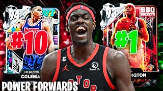 RANKING THE TOP 10 BEST POWER FORWARDS IN NBA 2K25 MyTEAM [upl. by Ellersick682]