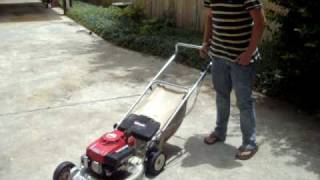 Honda HR194HR214 OHV Commercial Mower Start Up [upl. by Analahs]