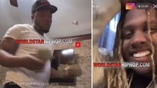 Lil Durk Gave OTF JAM 50K On IG LIVE  shorts lildurk [upl. by Ecirtak]