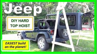 Best DIY Jeep Wrngler Hardtop Lift Hiost Easy amp Cheap [upl. by Amlez535]