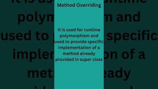 Method Overriding in java  TechBot [upl. by Adiuqal704]